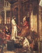 TINTORETTO, Jacopo Christ before Pilate Sweden oil painting artist